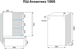 Style Line Шкаф навесной Атлантика 60 с ящиком Люкс Plus белый глянцевый – фотография-7